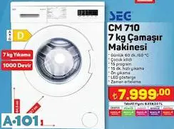 SEG 7 KG ÇAMAŞIR MAKİNESİ SEG 7 KG ÇAMAŞIR MAKİNESİ